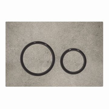 Geberit Sigma 50 Round betjeningsplade, metalfarve sort krom / beton